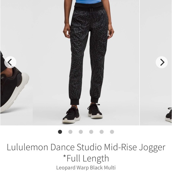 Lululemon Dance Studio Mid-Rise Jogger  Leopard Warp Black Multi sz 16 - Picture 6 of 11